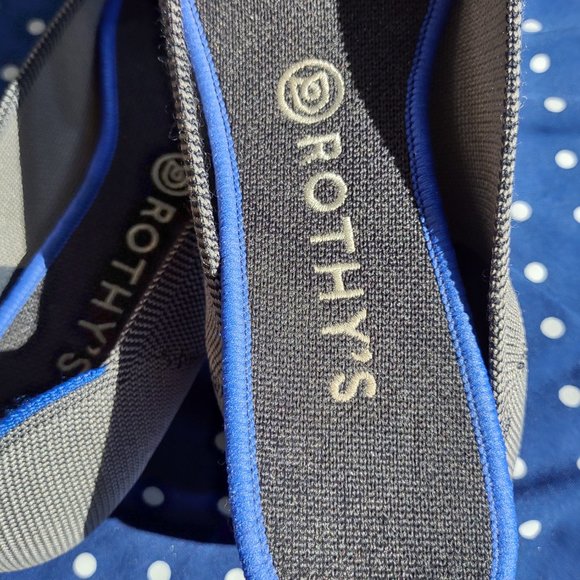 Rothy's Point Flats Cloud Grey Birdseye 10.5 - Picture 2 of 11